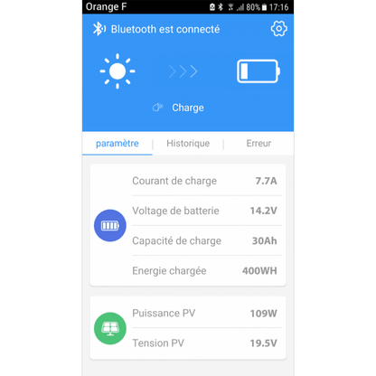 Mppt Charge Regulator &gt;30a Bluetooth