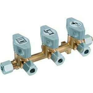 Distributor tap in 8 or 10mm 3 outlets 