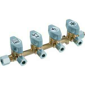 Distributor tap in 8 or 10mm 4 outlets